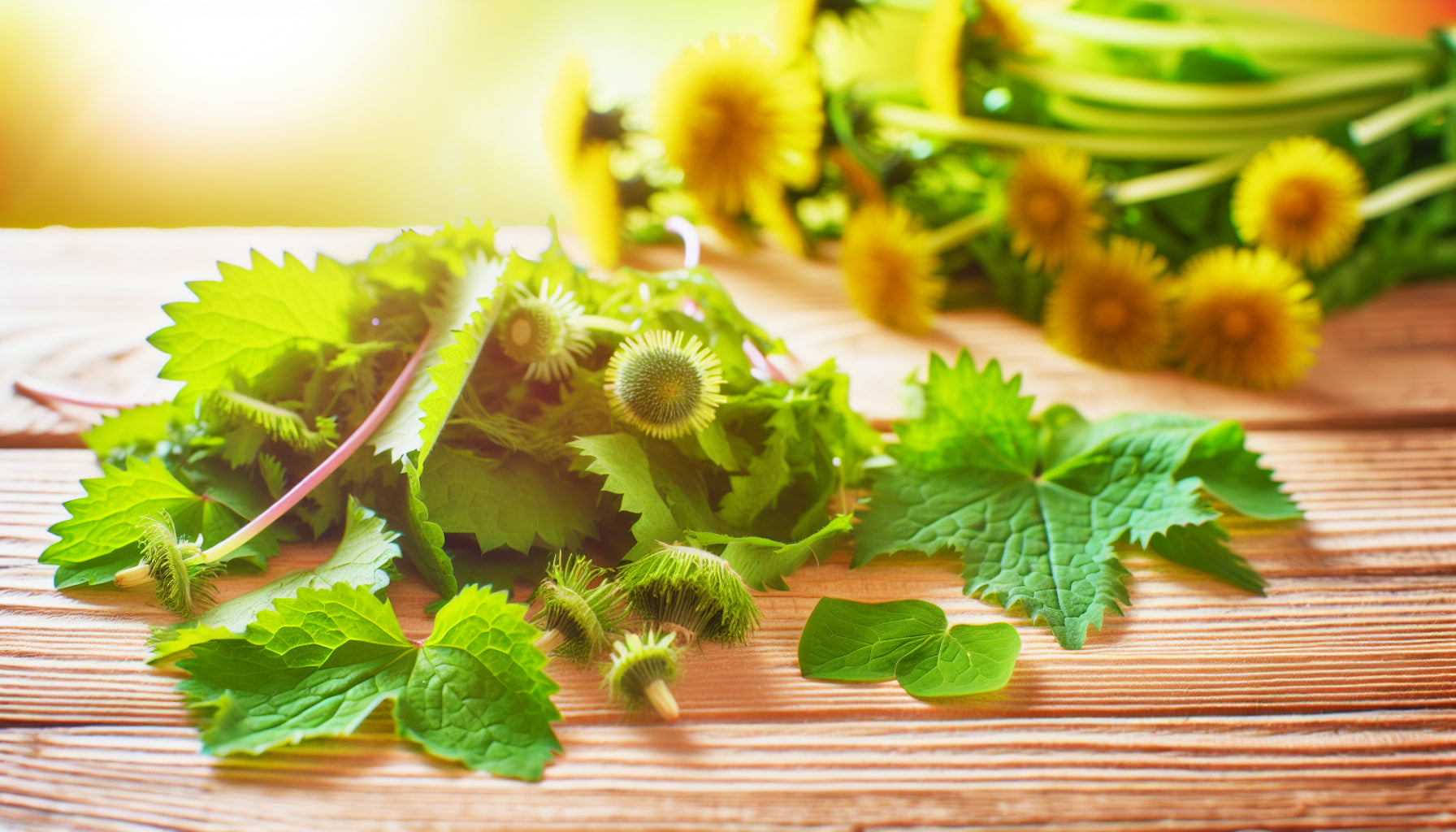 Lymphstau im Frühjahr: Wie Bitterkräuter die natürliche Entgiftung nach dem Winter unterstützen können – KI-generiertes Bild (DALL·E 3)