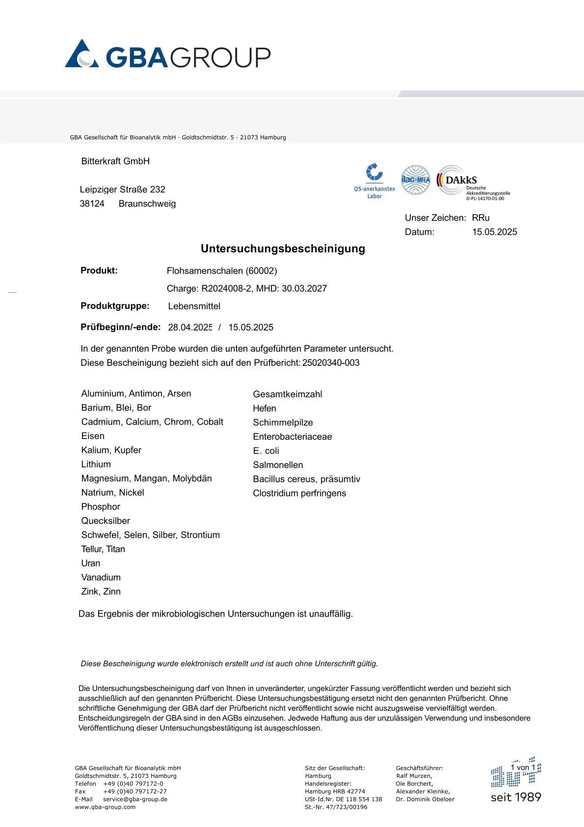 Abnehm-Fasten-Paket Bitterkraft GmbH - Bitterkraft