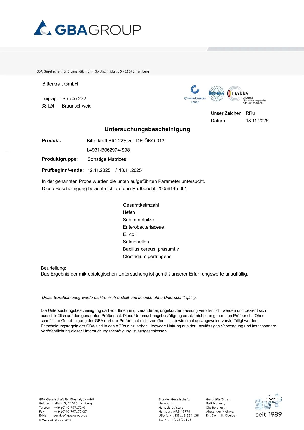 BitterKraft! Original Tropfen (BIO) 20ml