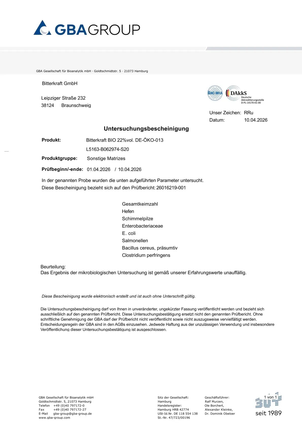 BitterKraft! Original Tropfen (BIO) 20ml