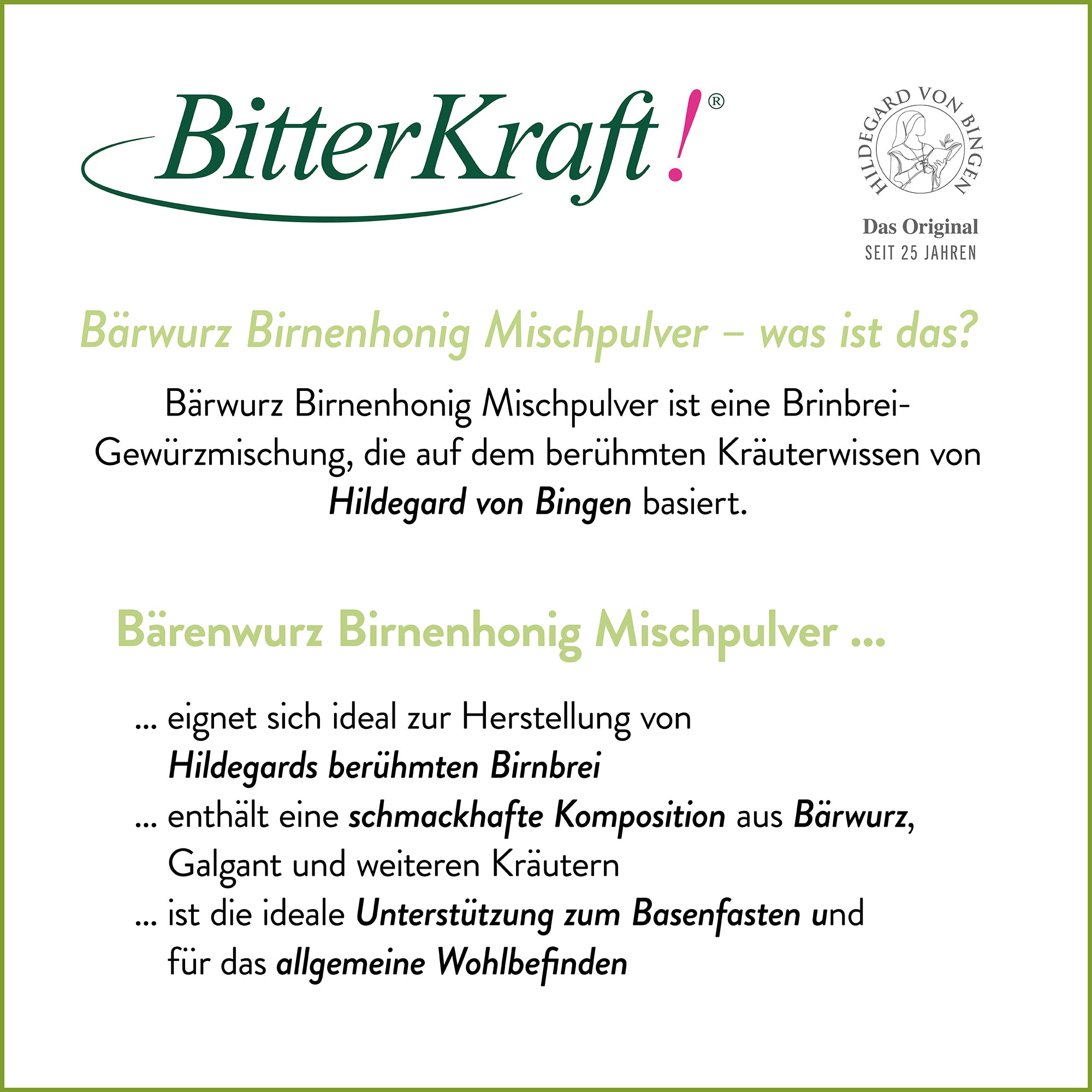 Bärwurz Birnenhonig Mischpulver