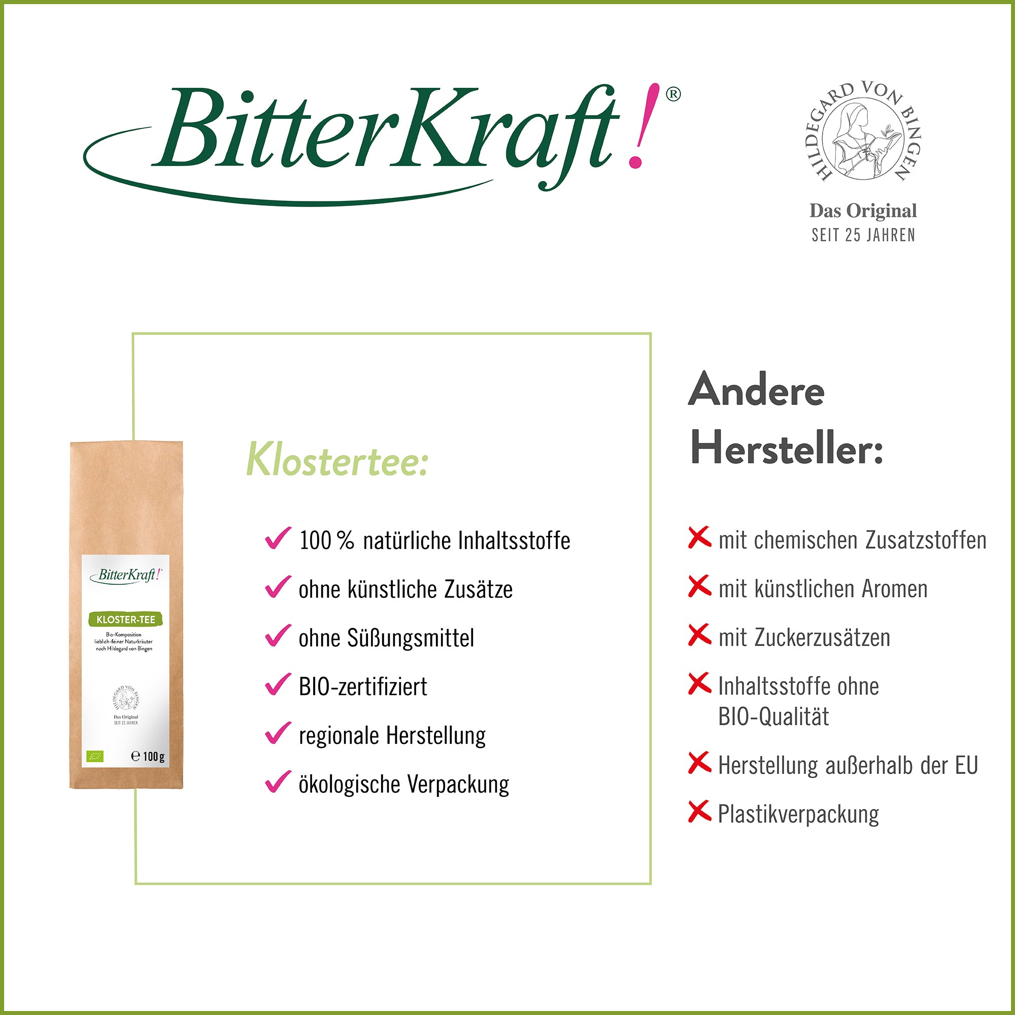 2 x 100 g KlosterTee (BIO)