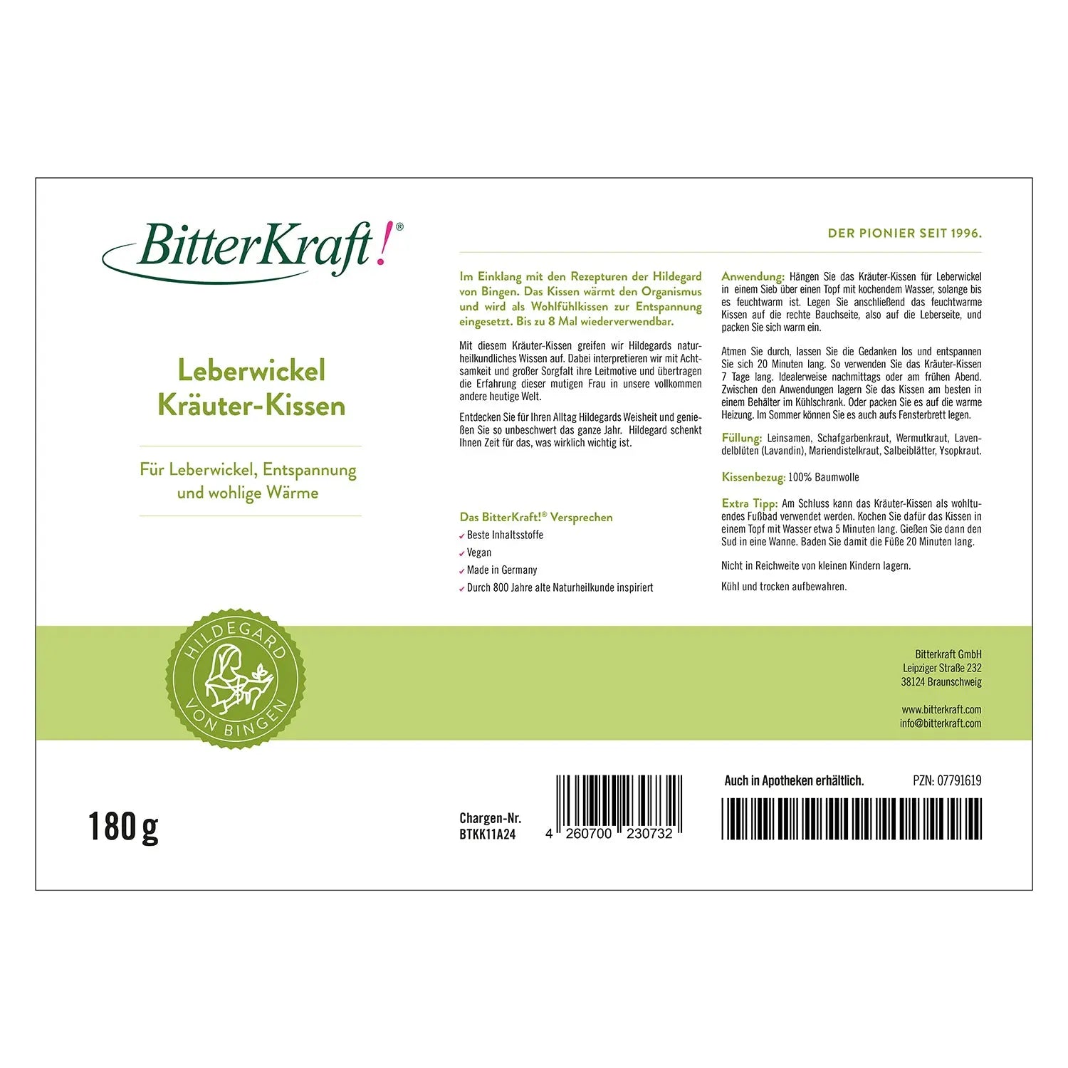 KräuterKissen für Leberwickel Bitterkraft GmbH - Bitterkraft