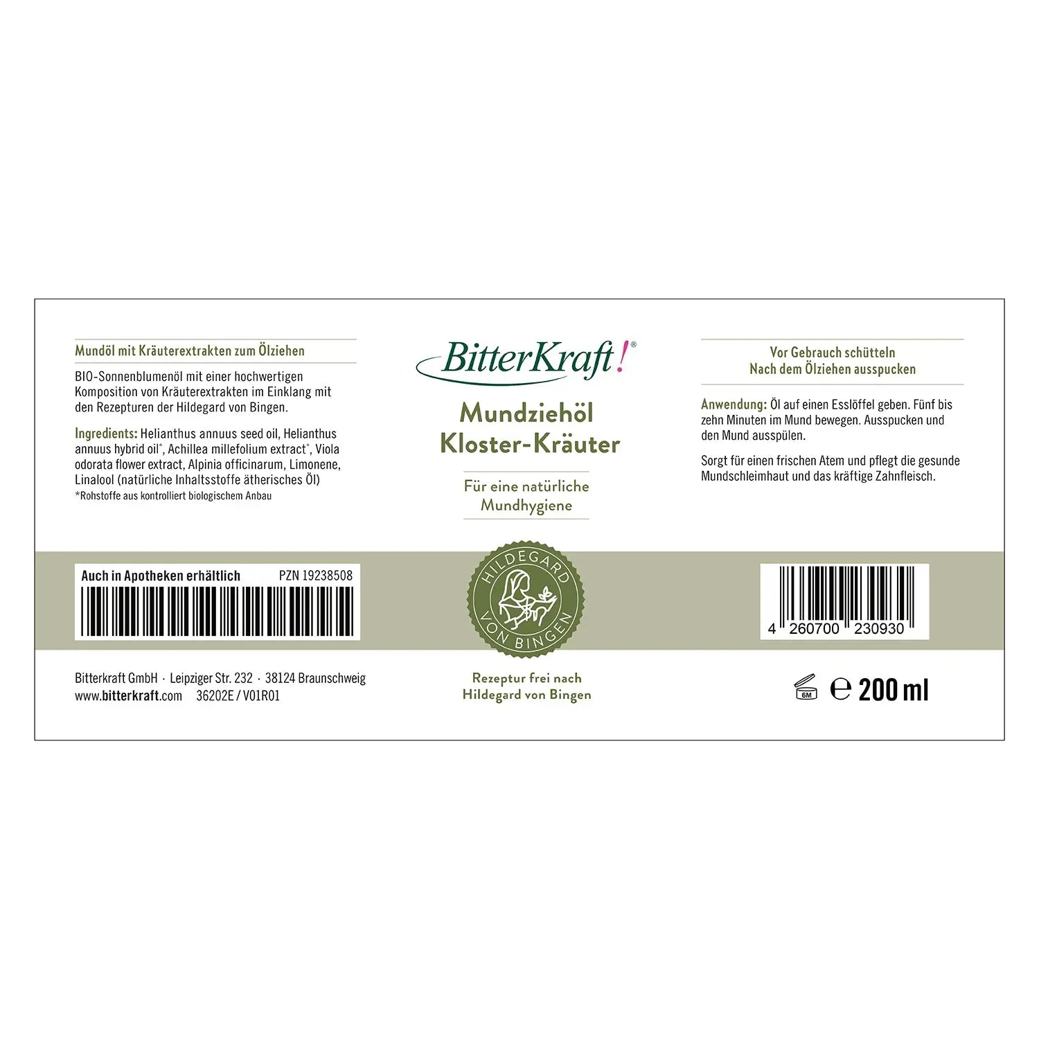 Mundhygiene mit Mundziehöl, Zahncreme und Bambus-Zahnbürste Bitterkraft GmbH - Bitterkraft