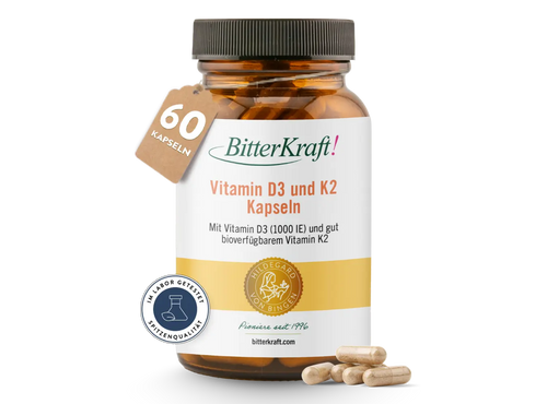 BitterKraft® Vitamin D3+K2 Kapseln