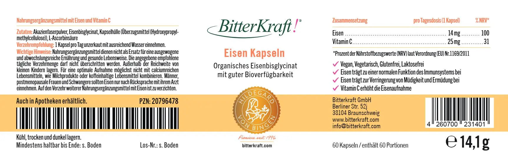 Bitterkraft Eisen Kapseln