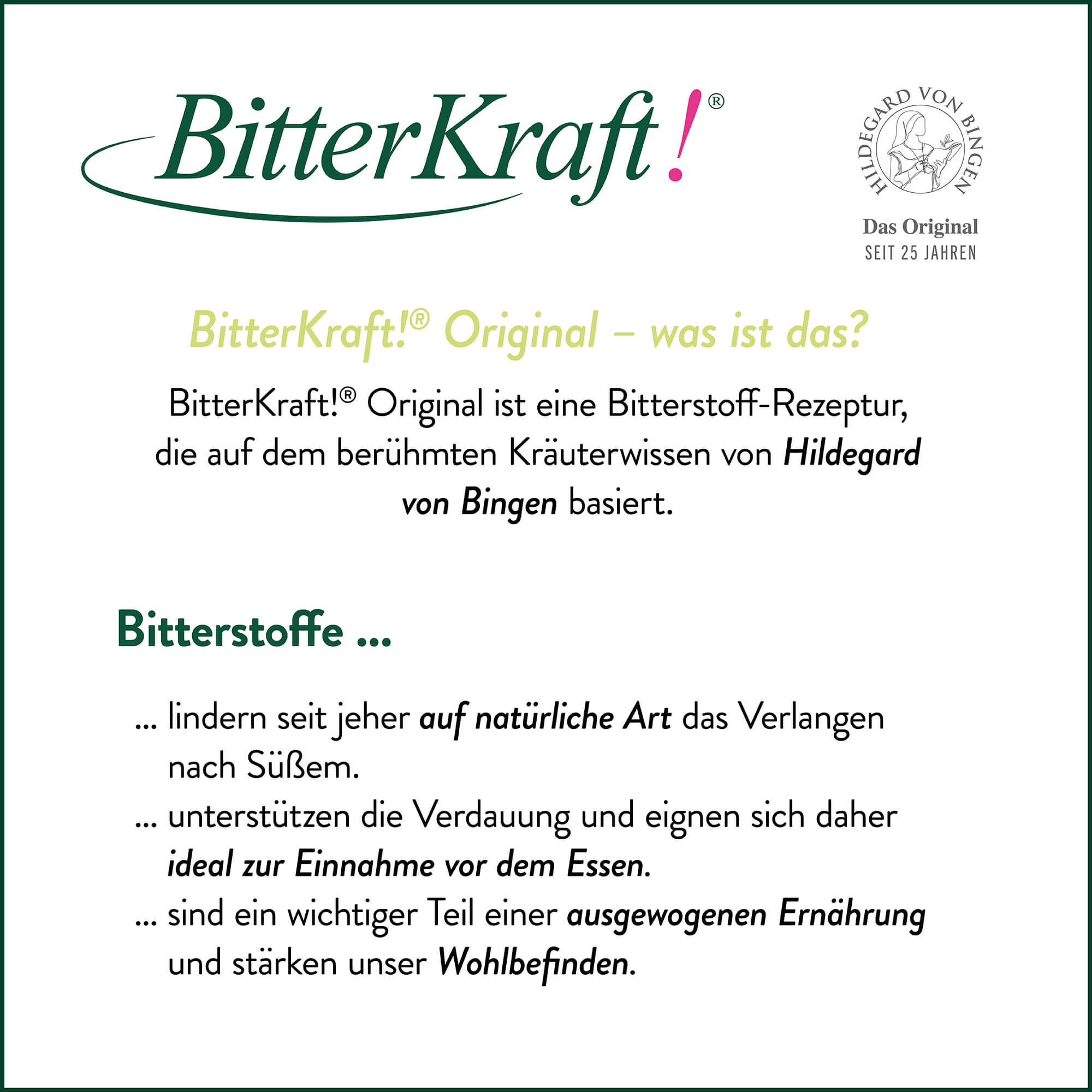 BitterKraft!Original SPRAY (BIO) 20ml » Hildegard v. Bingen