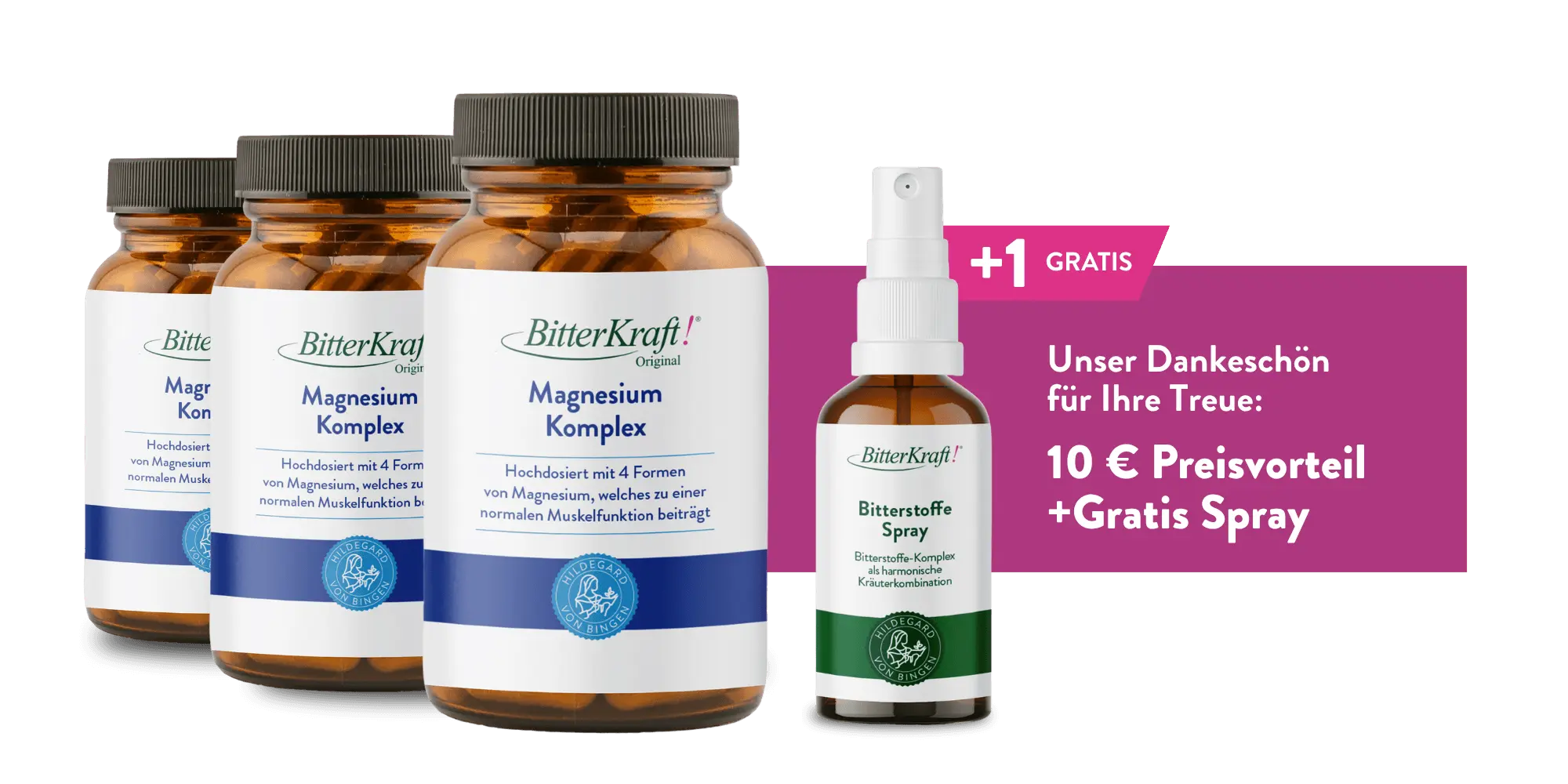 BitterKraft Magnesium-Komplex – 3er-Sparpaket