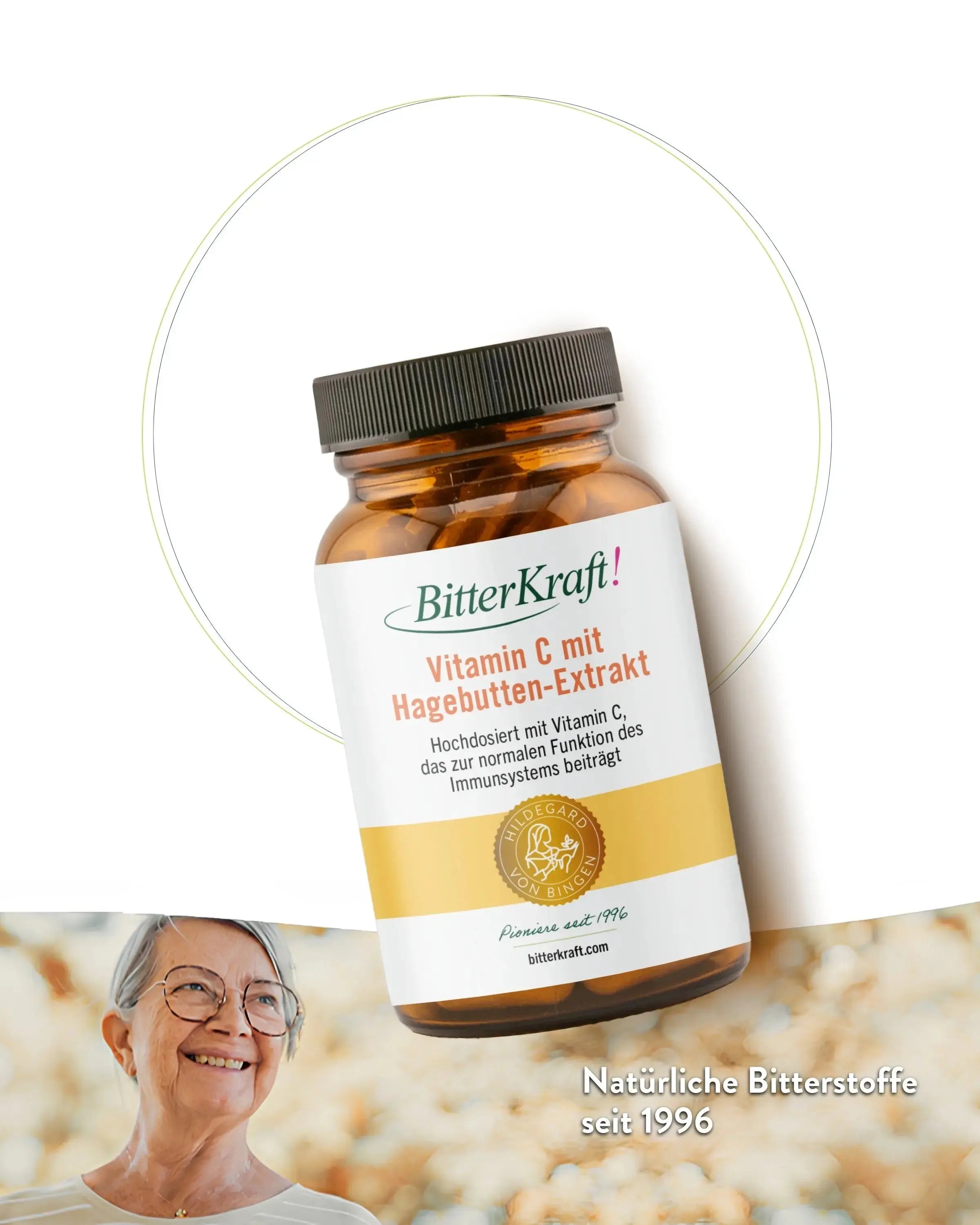 Bitterkraft! Vitamin C mit Hagebutten-Extrakt 30 Kapseln